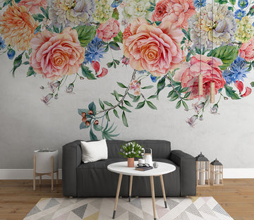 3D Rose Peony WC536 Wall Murals