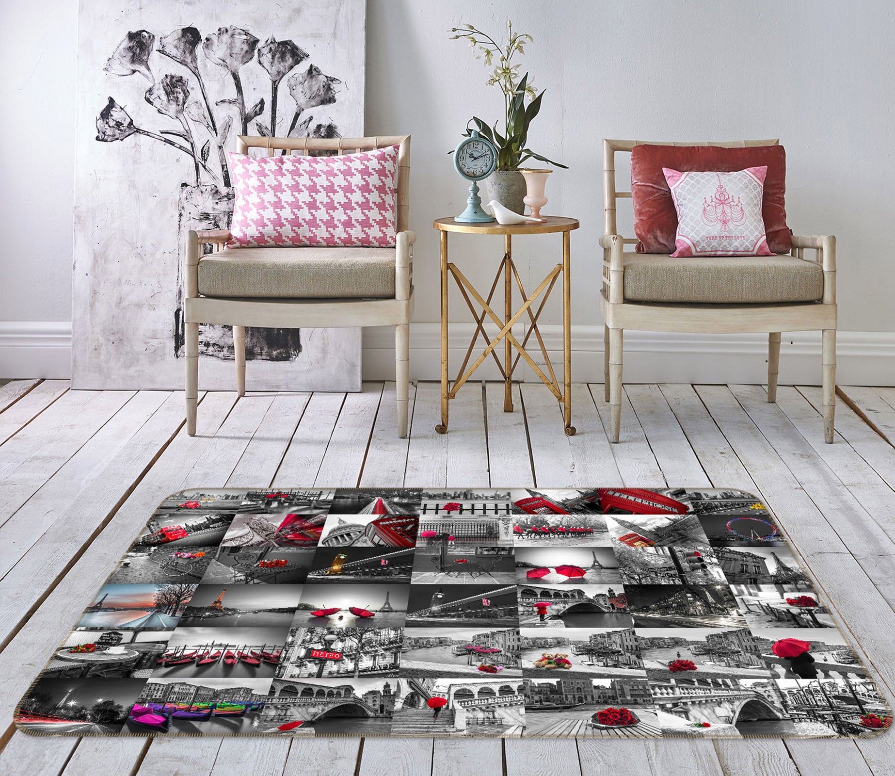 3D Modern City 3001 Assaf Frank Rug Non Slip Rug Mat