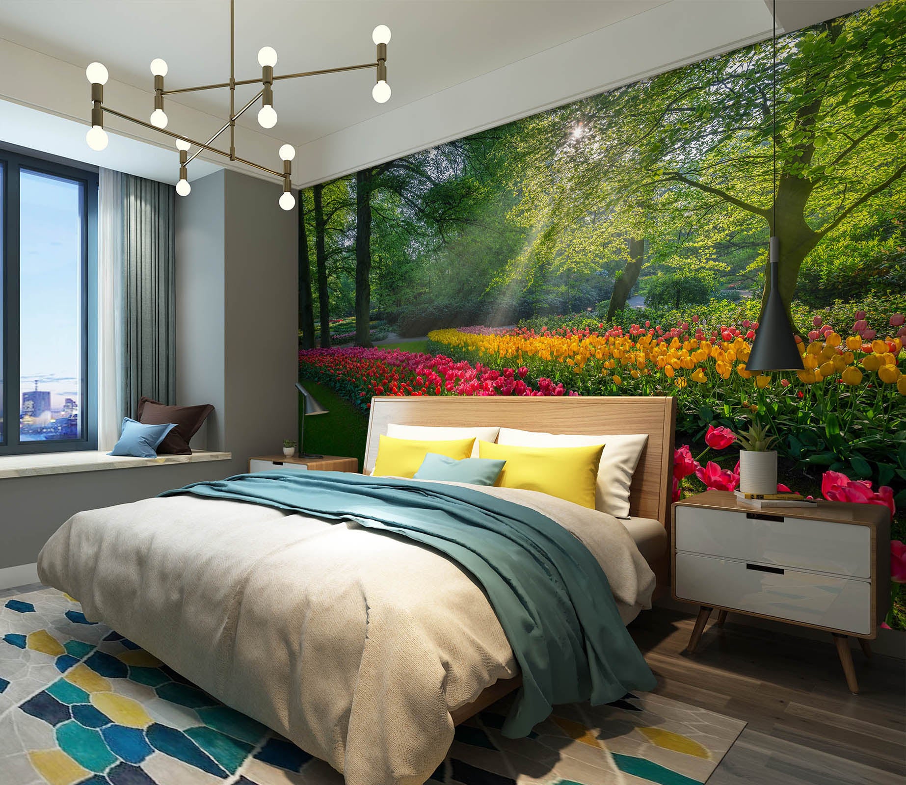 3D Spring Garden 1429 Marco Carmassi Wall Mural Wall Murals