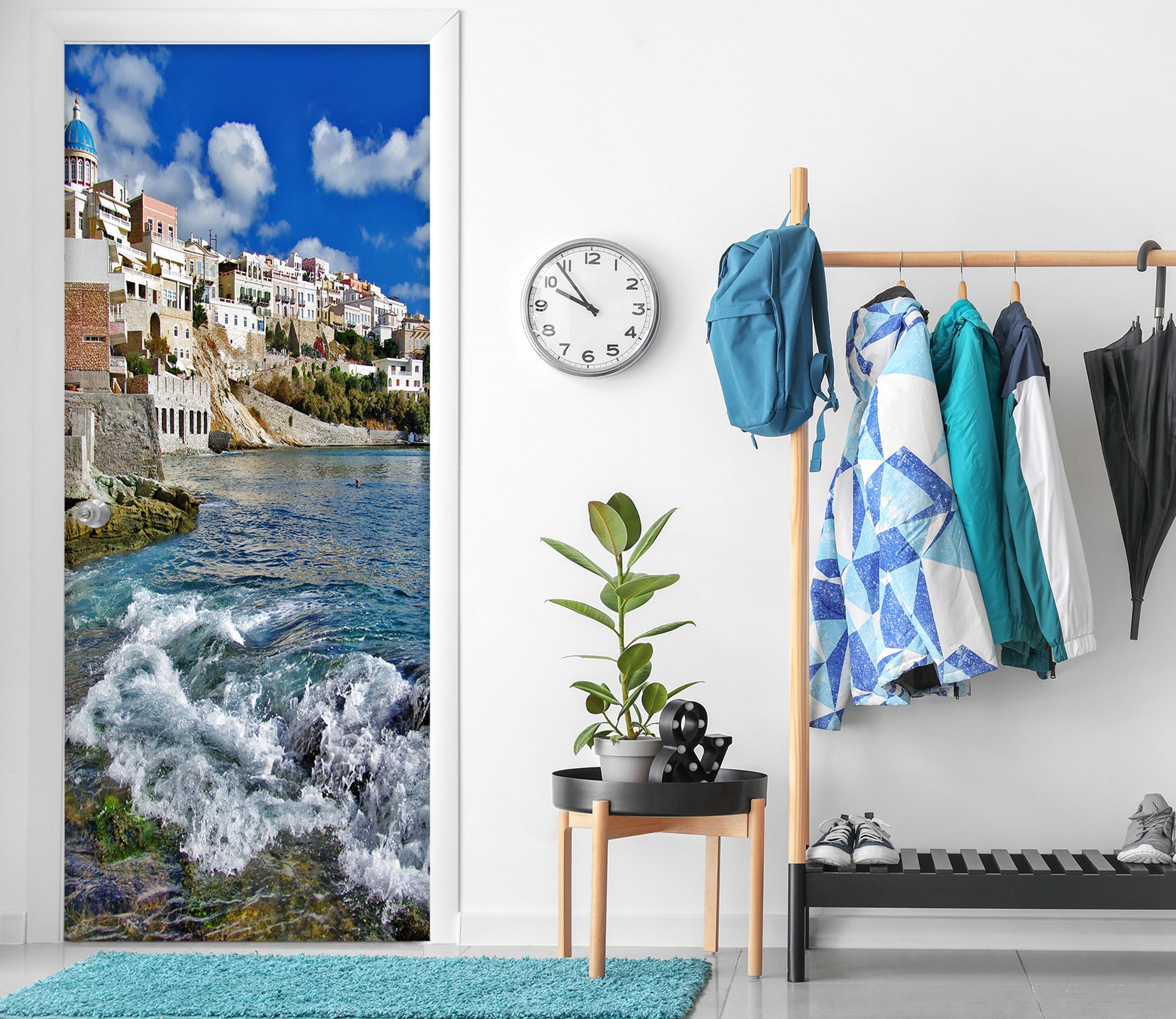 3D Seaside House 23065 Door Mural