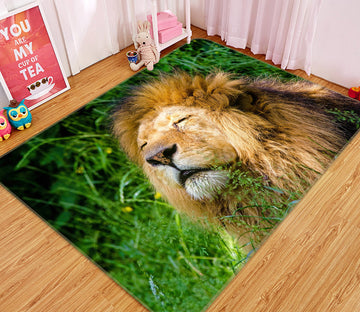3D Forest Lion 003 Animal Non Slip Rug Mat