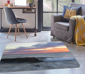 3D Sunset Sea Wolf 1140 Marco Carmassi Rug Non Slip Rug Mat Mat AJ Creativity Home 