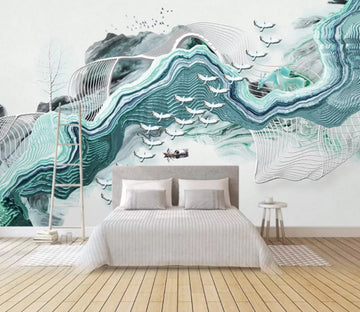 3D Big Wild Geese WC1550 Wall Murals