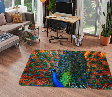 3D Peacock 69008 Animal Non Slip Rug Mat