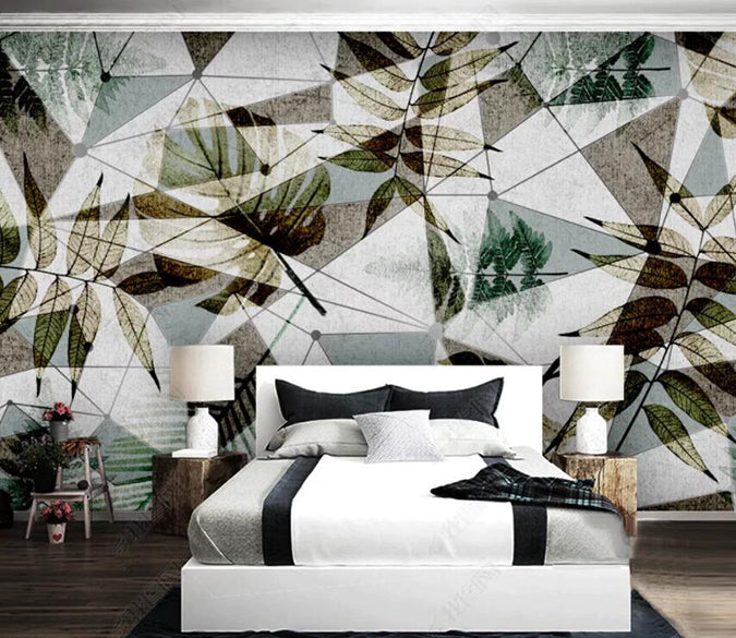 3D Leaves 1769 Wall Murals Wallpaper AJ Wallpaper 2 