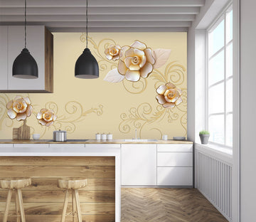 3D Leaf Flower 1519 Wall Murals