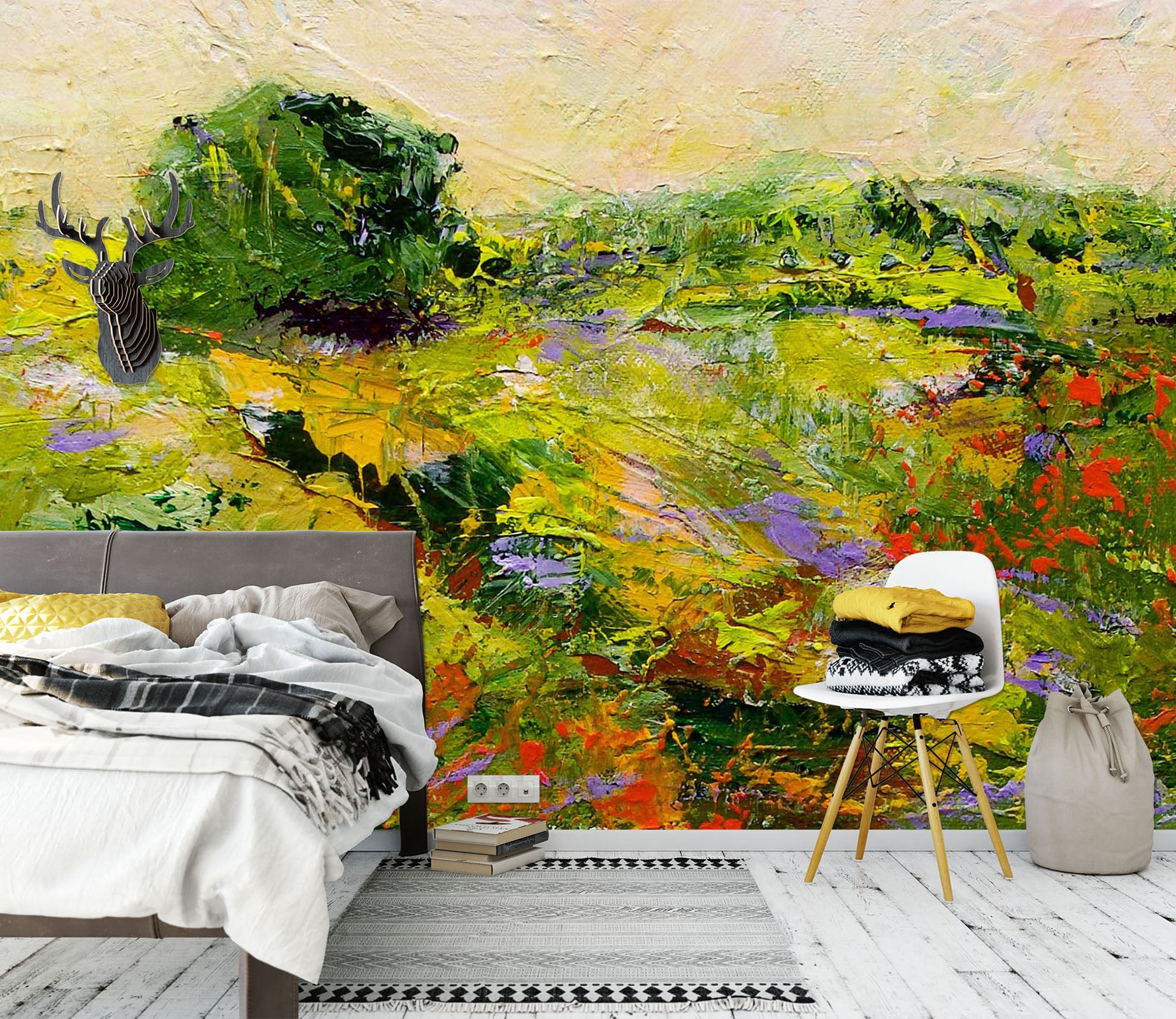 3D Golden Field 219 Allan P. Friedlander Wall Mural Wall Murals