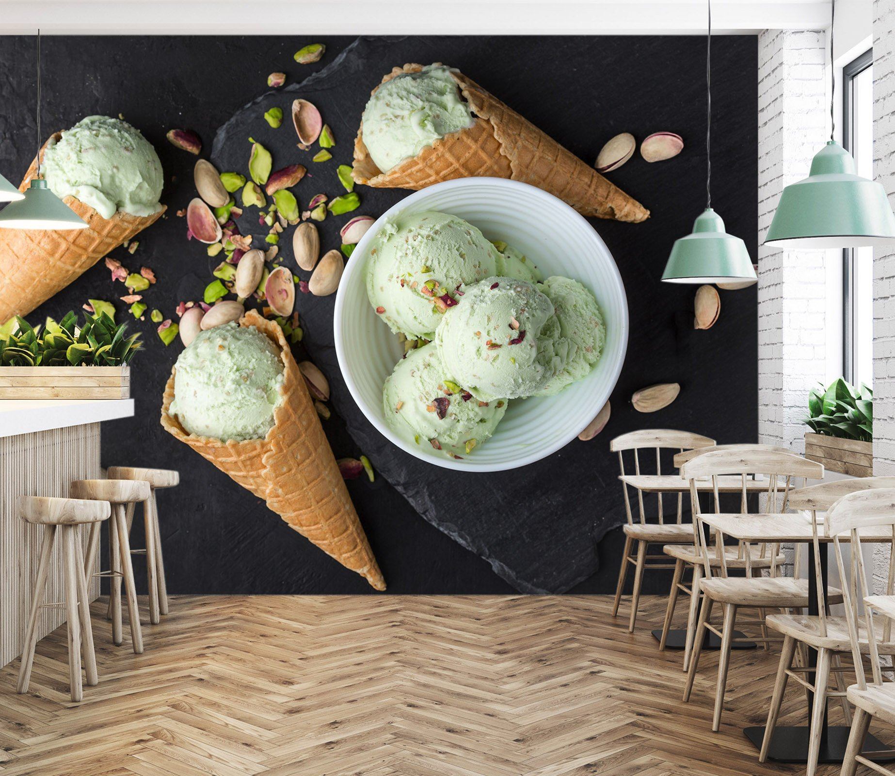 3D Pistachio Ice Cream 187 Wallpaper AJ Wallpaper 2 