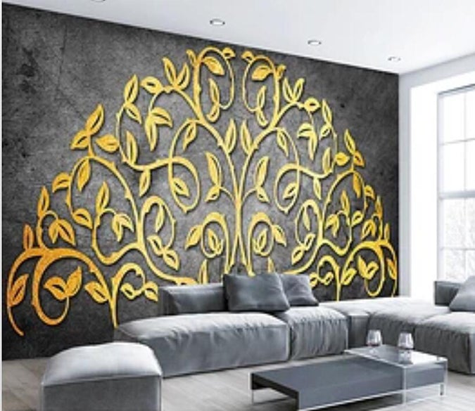 3D Golden Tree 650 Wall Murals Wallpaper AJ Wallpaper 2 