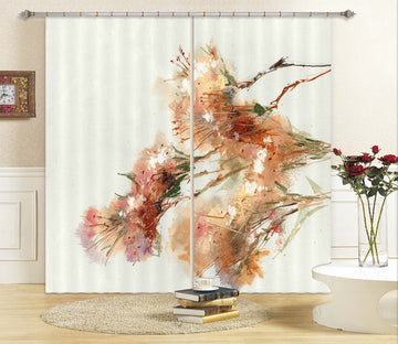 3D Colored Flower 003 Anne Farrall Doyle Curtain Curtains Drapes Curtains AJ Creativity Home 