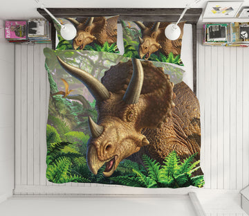 3D Triceratops 18074 Jerry LoFaro bedding Bed Pillowcases Quilt