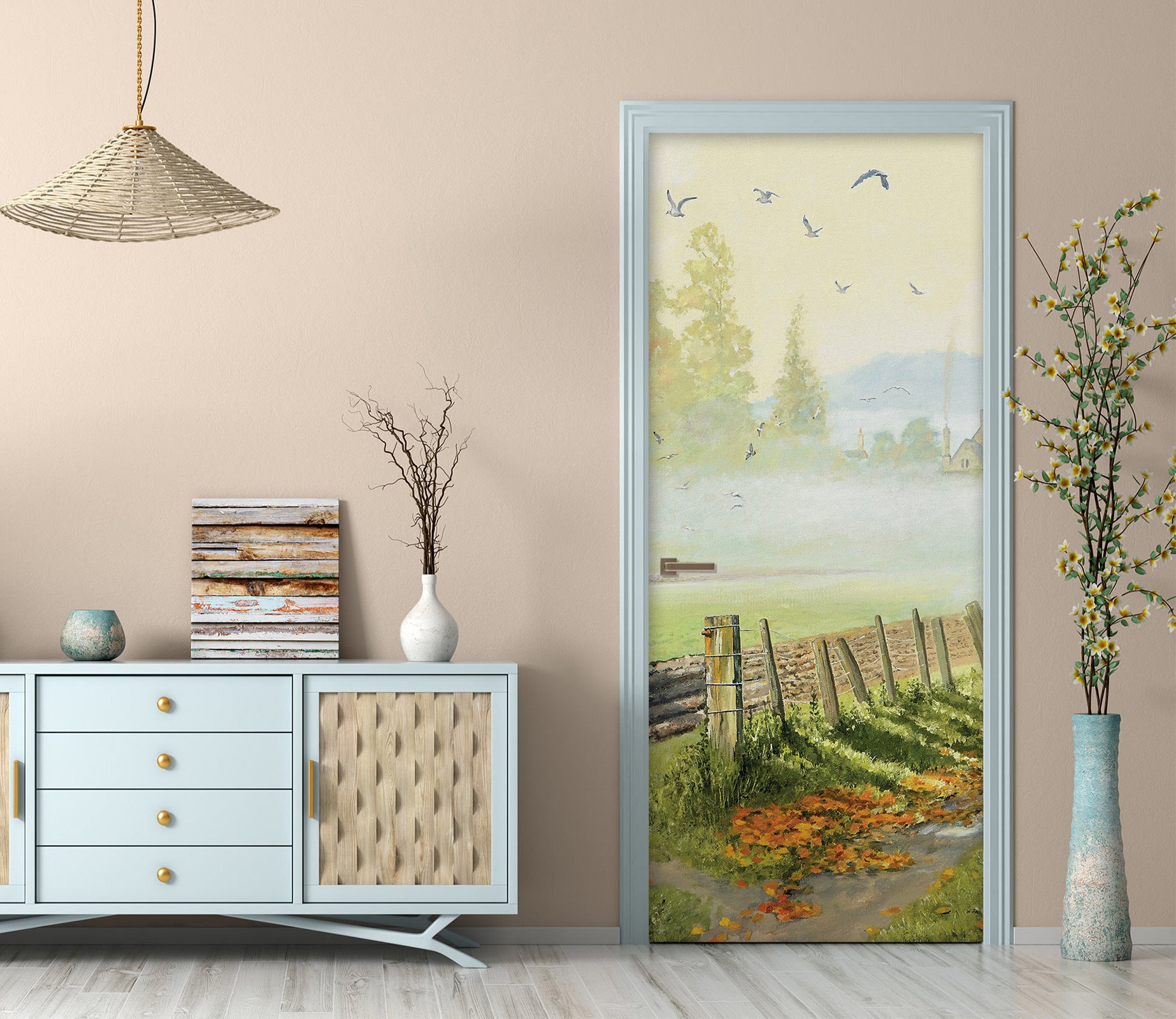 3D Grass Field 10357 Trevor Mitchell Door Mural