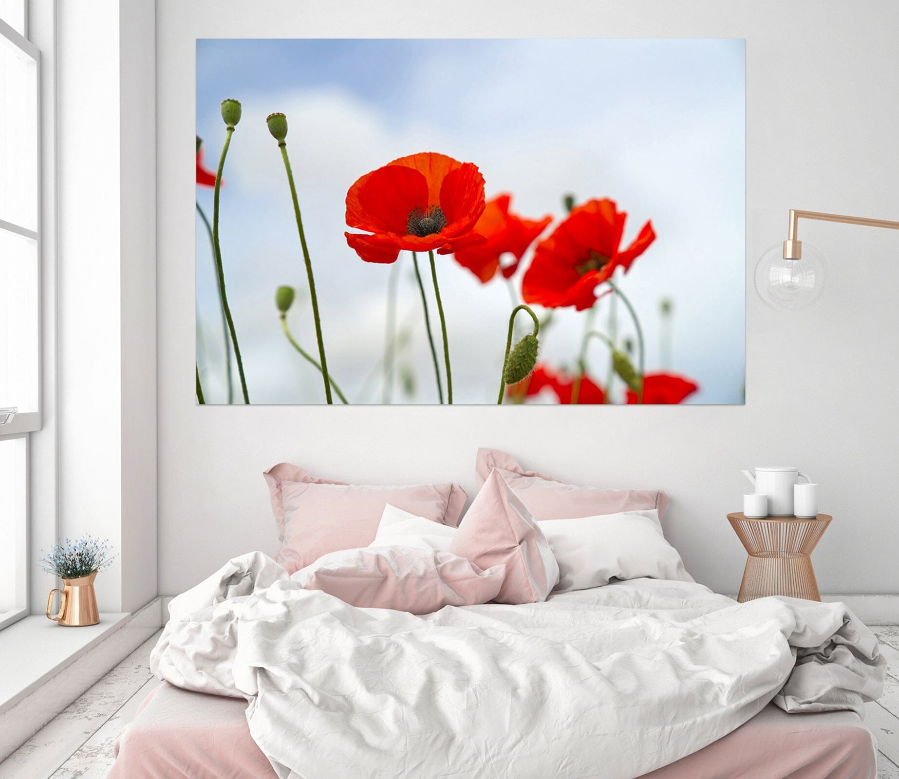 3D Red Flowers 132 Marco Carmassi Wall Sticker Wallpaper AJ Wallpaper 2 