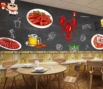 3D Red Lobster 3030 Wall Murals