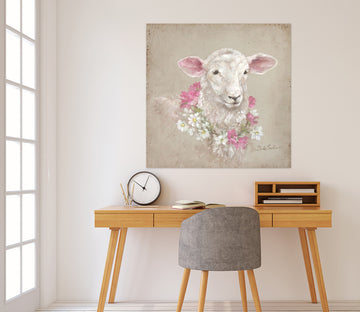 3D Wreath Sheep 091 Debi Coules Wall Sticker