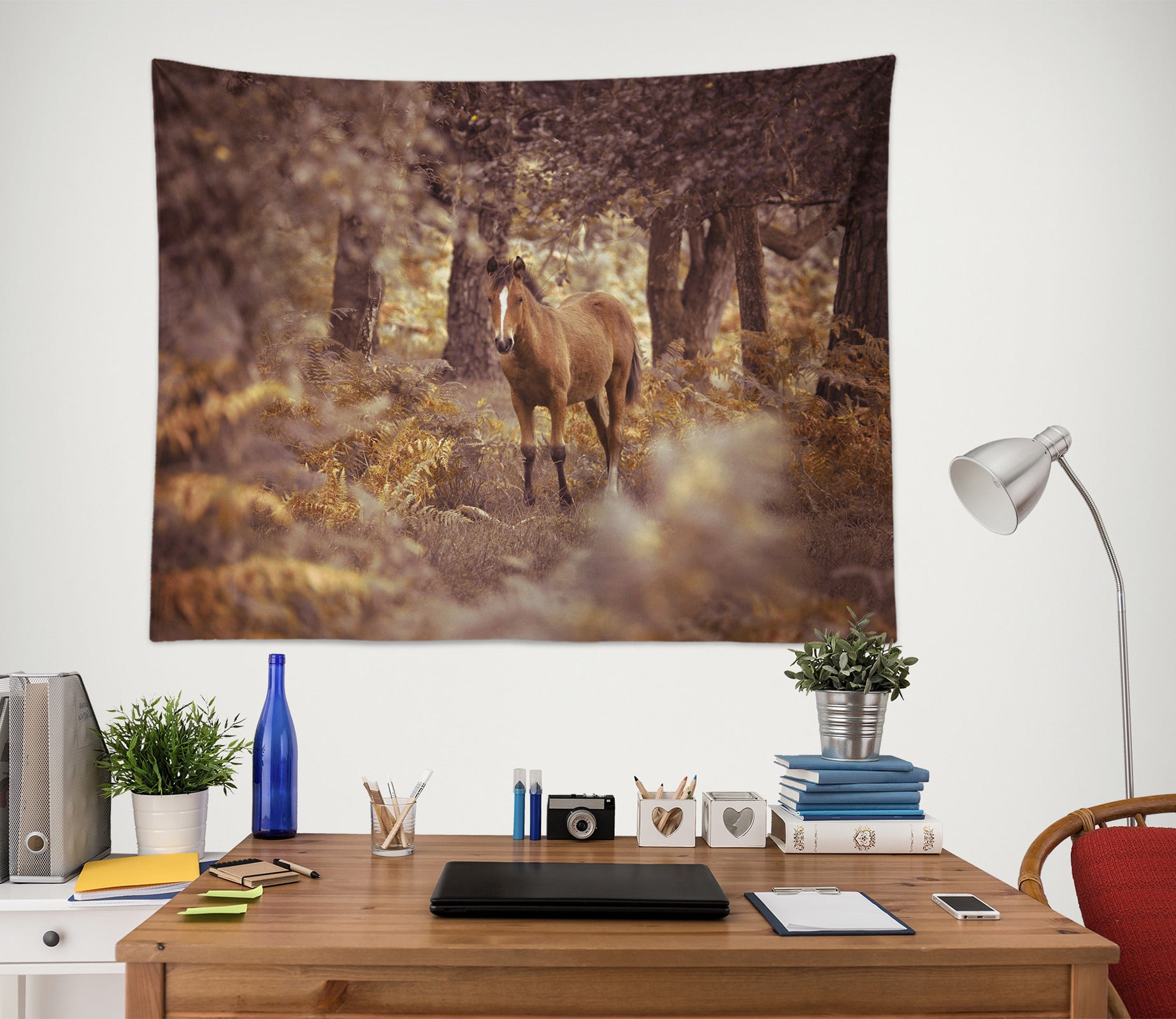 3D Woods Horse 11645 Assaf Frank Tapestry Hanging Cloth Hang