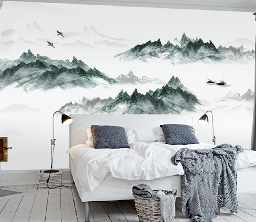 3D Mountain Eagle WG198 Wall Murals