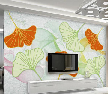 3D Red Lotus Leaf WC2781 Wall Murals