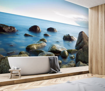 3D Ocean Stone 007 Wall Murals Wallpaper AJ Wallpaper 2 