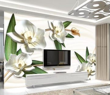 3D Leaf Lily WC509 Wall Murals