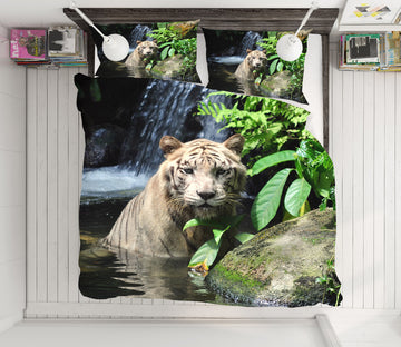 3D Tiger Stone 21021 Bed Pillowcases Quilt