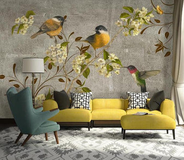 3D Branch Bird 1366 Wall Murals Wallpaper AJ Wallpaper 2 