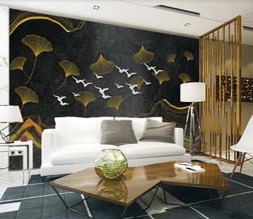 3D Pigeon Leaves WC2020 Wall Murals