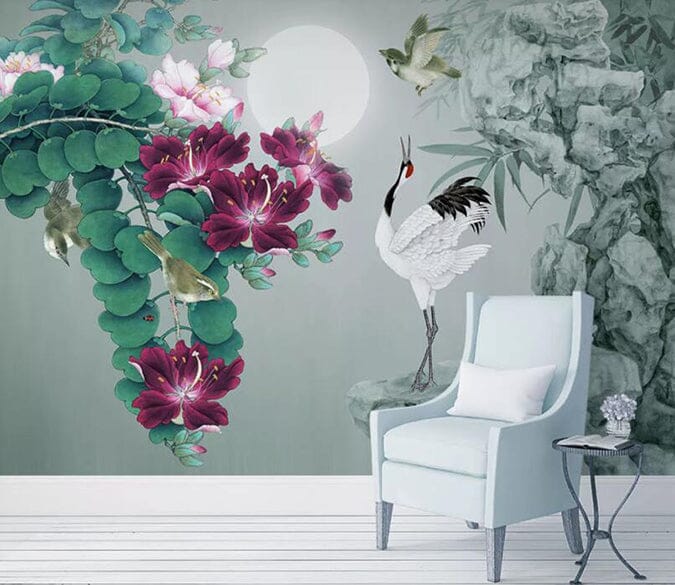 3D Flower Moon 1570 Wall Murals Wallpaper AJ Wallpaper 2 