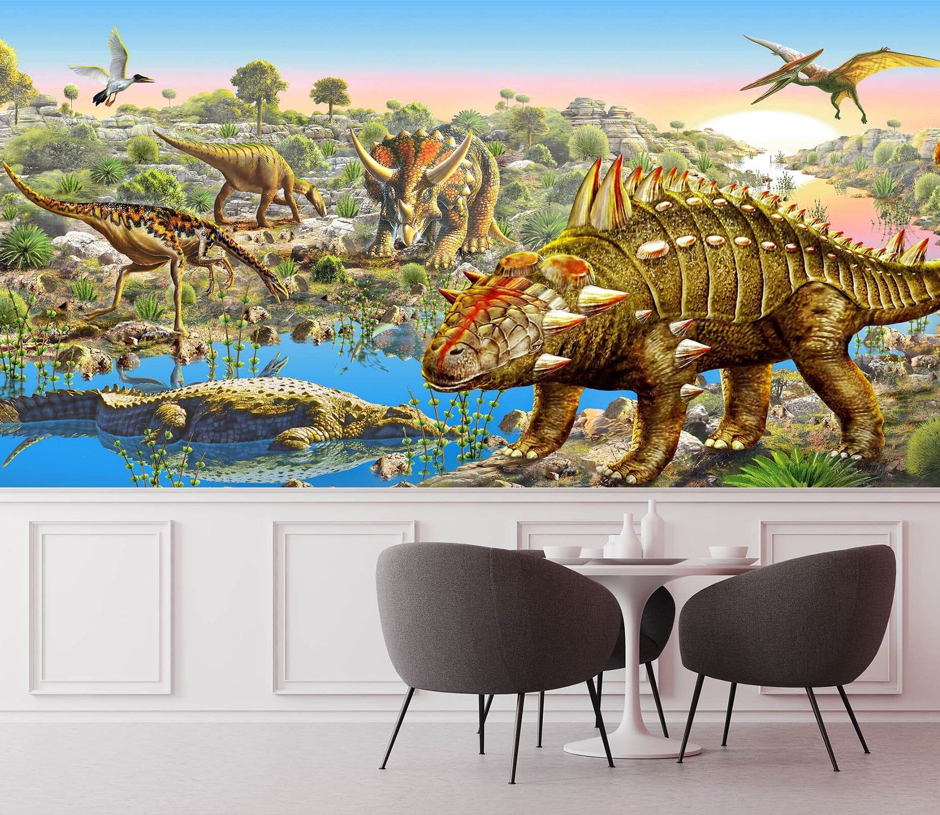 3D Dinosaur World 1402 Adrian Chesterman Wall Mural Wall Murals Wallpaper AJ Wallpaper 2 