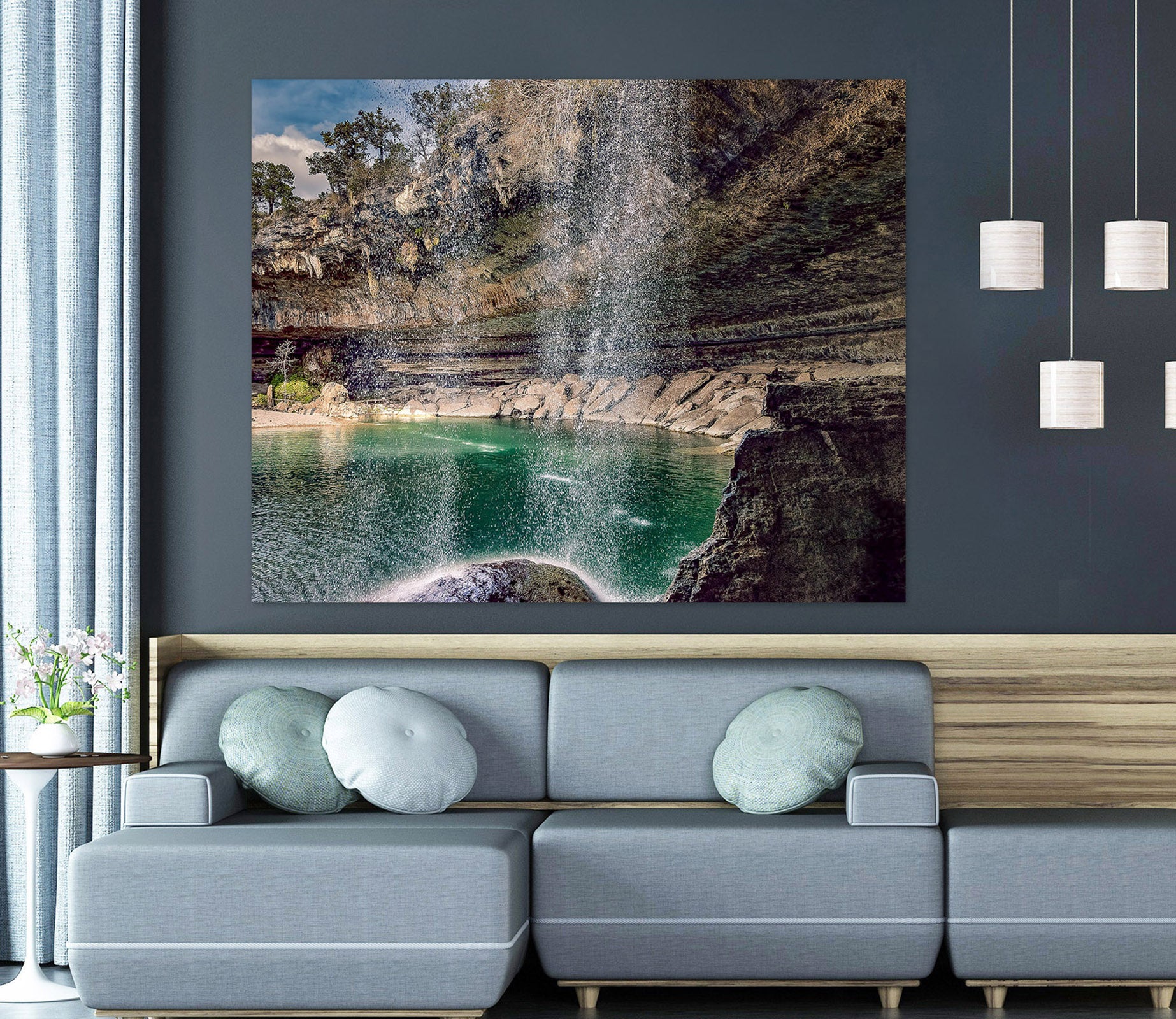 3D Waterfall Lake 4018 Beth Sheridan Wall Sticker