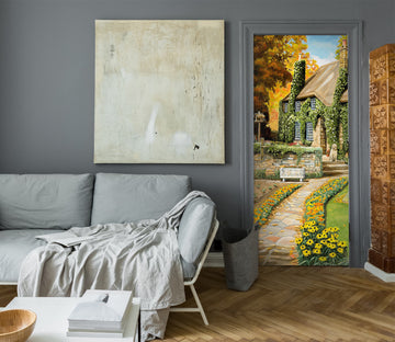 3D Garden House Path 10314 Trevor Mitchell Door Mural