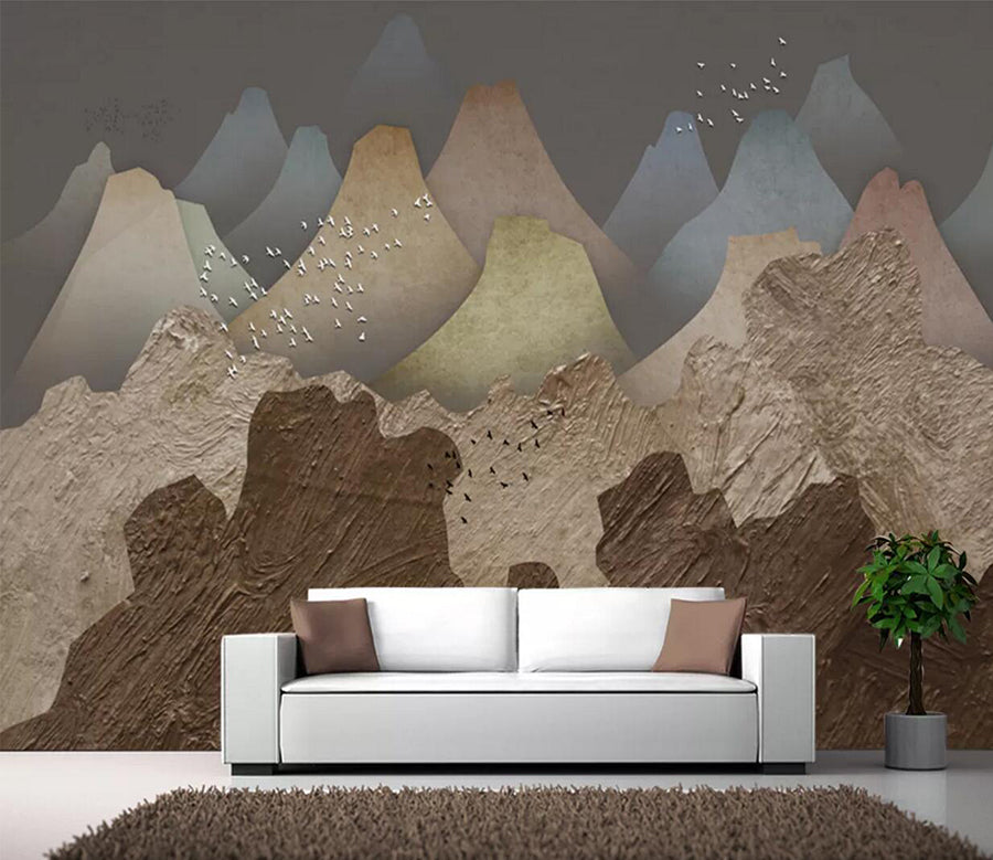 3D Mountain Shape WC553 Wall Murals