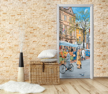 3D Street Stall Pedestrian 10391 Trevor Mitchell Door Mural