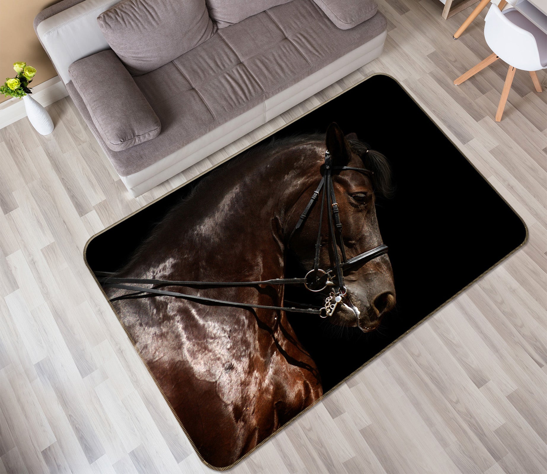 3D Horses 38145 Animal Non Slip Rug Mat