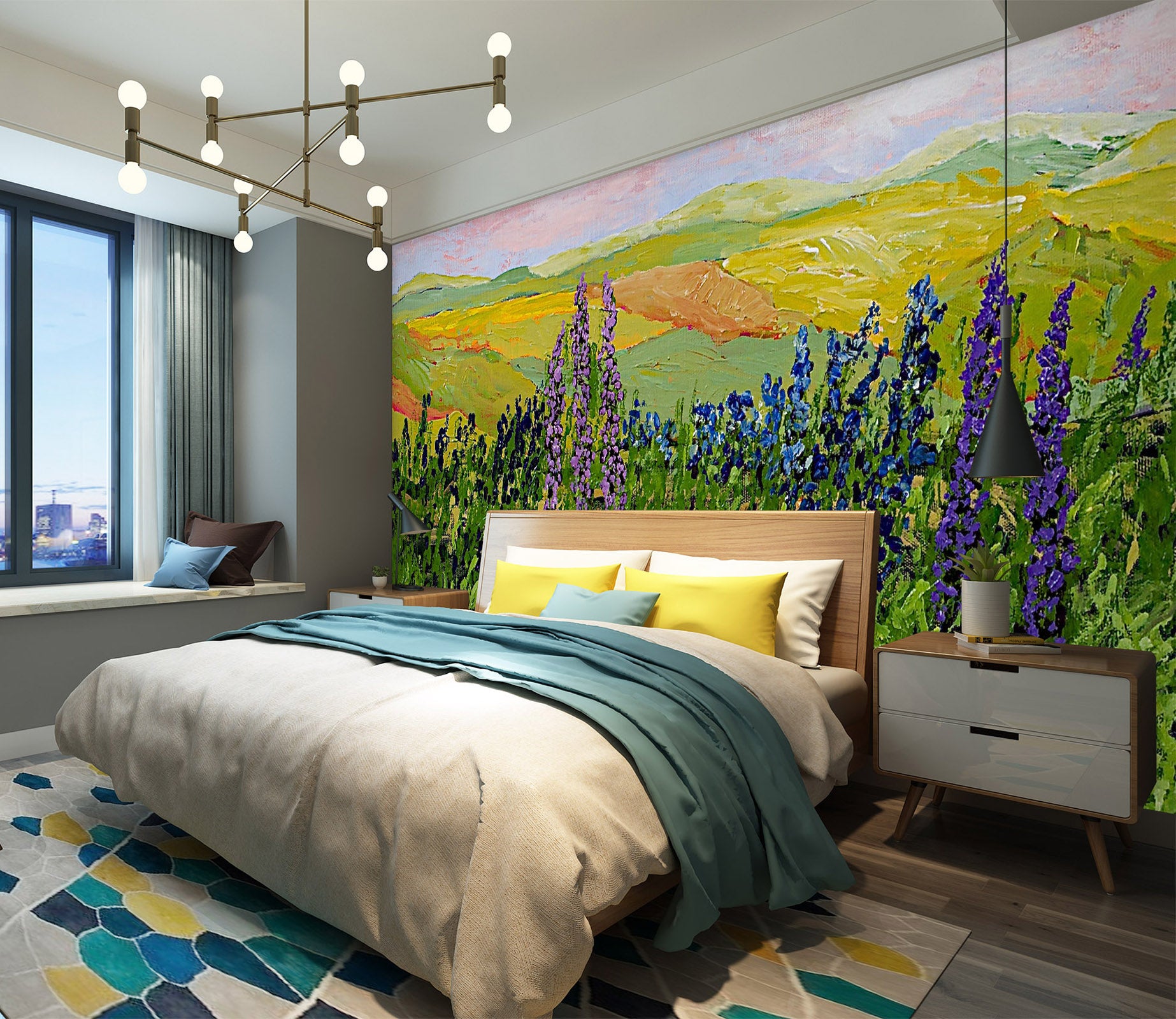 3D Golden Field 151 Allan P. Friedlander Wall Mural Wall Murals