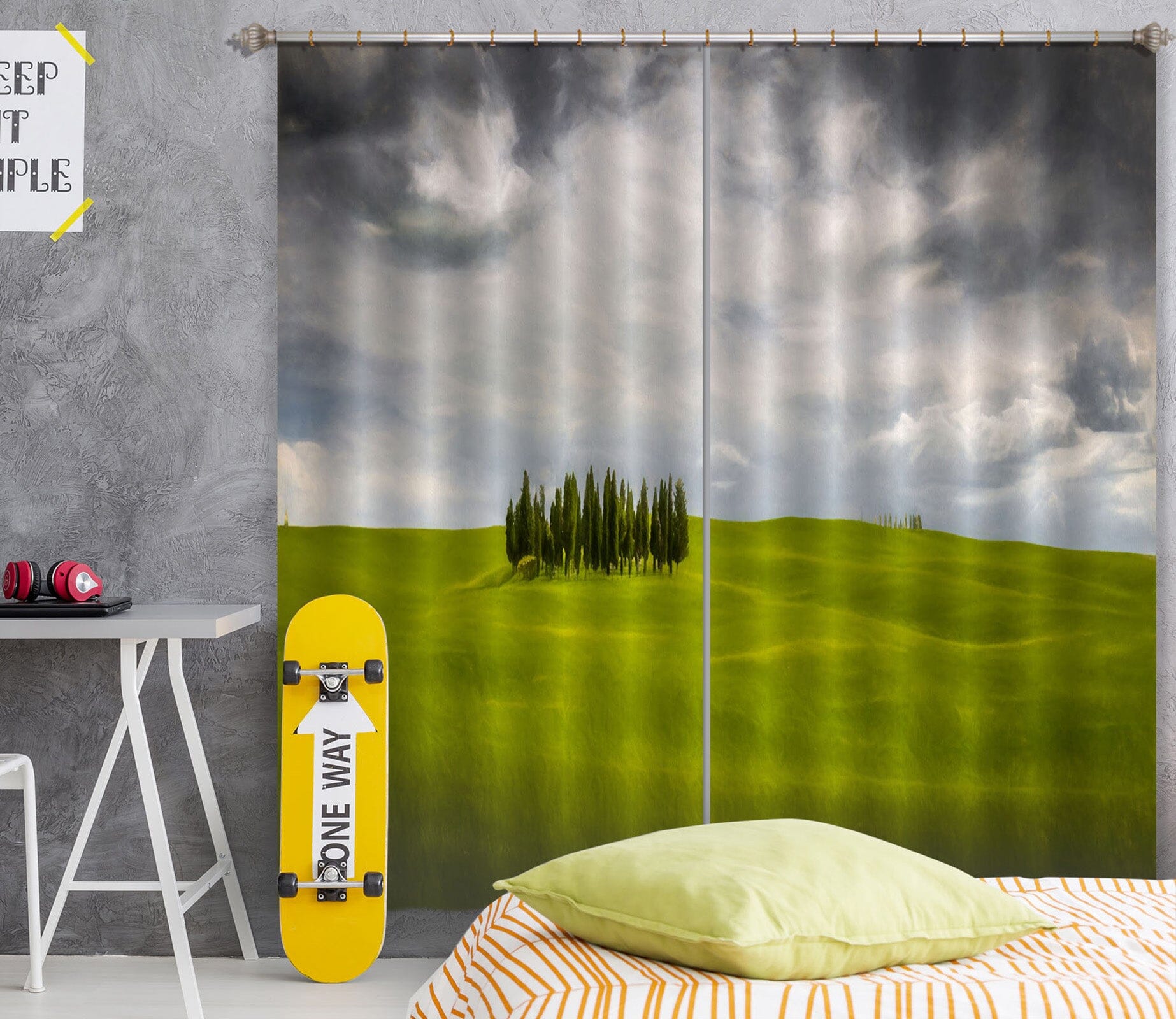 3D Grass Field 088 Marco Carmassi Curtain Curtains Drapes Curtains AJ Creativity Home 