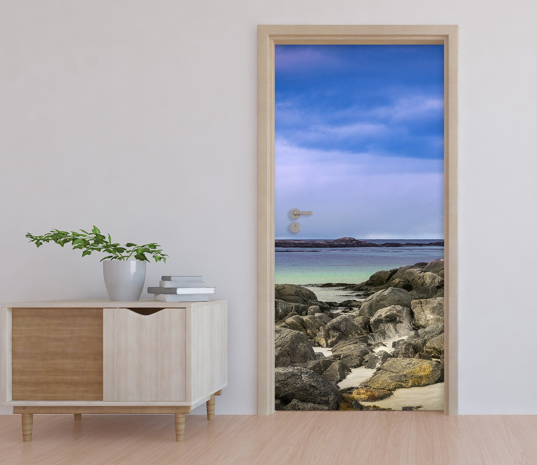 3D Seaside Stones 11593 Marco Carmassi Door Mural