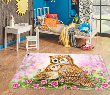 3D Cartoon Owl 5735 Kayomi Harai Rug Non Slip Rug Mat