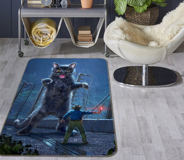 3D Huge Cat 84234 Vincent Hie Rug Non Slip Rug Mat