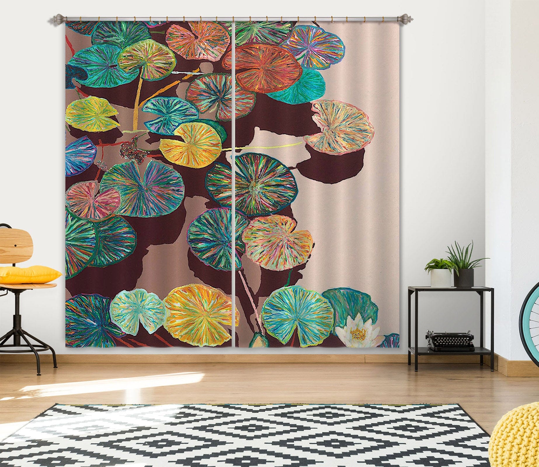 3D Lotus Leaf 280 Allan P. Friedlander Curtain Curtains Drapes Curtains AJ Creativity Home 