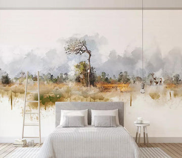 3D Tree Steppe WC490 Wall Murals