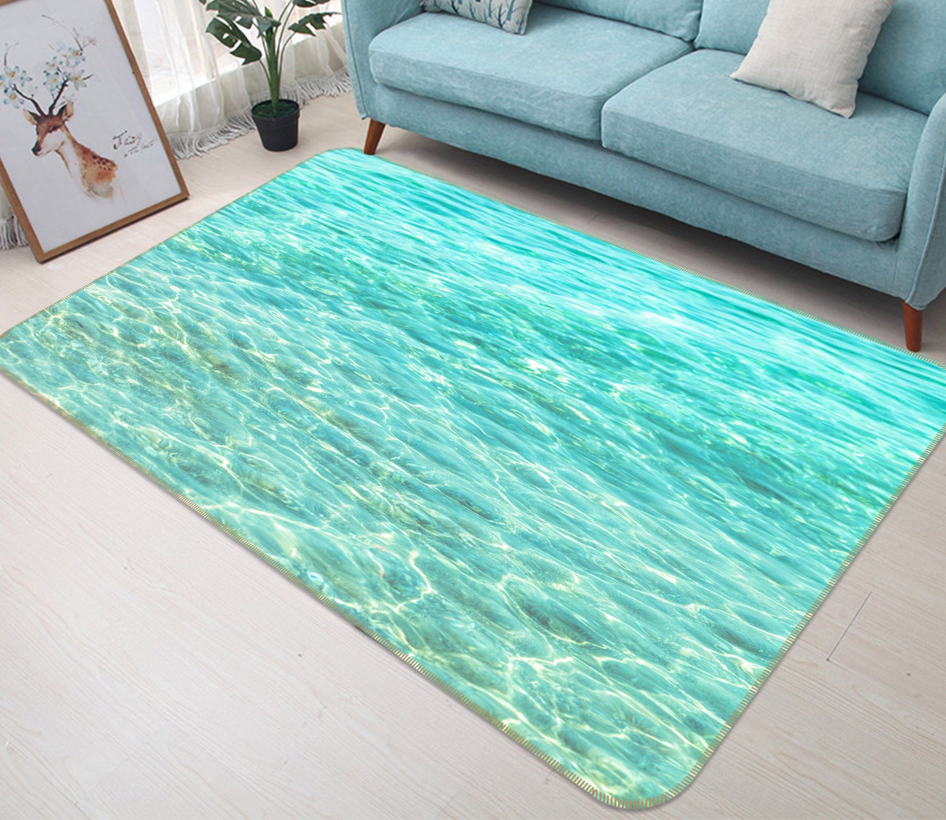 3D Ocean 83224 Assaf Frank Rug Non Slip Rug Mat