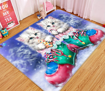 3D Cat Shoes 5656 Kayomi Harai Rug Non Slip Rug Mat