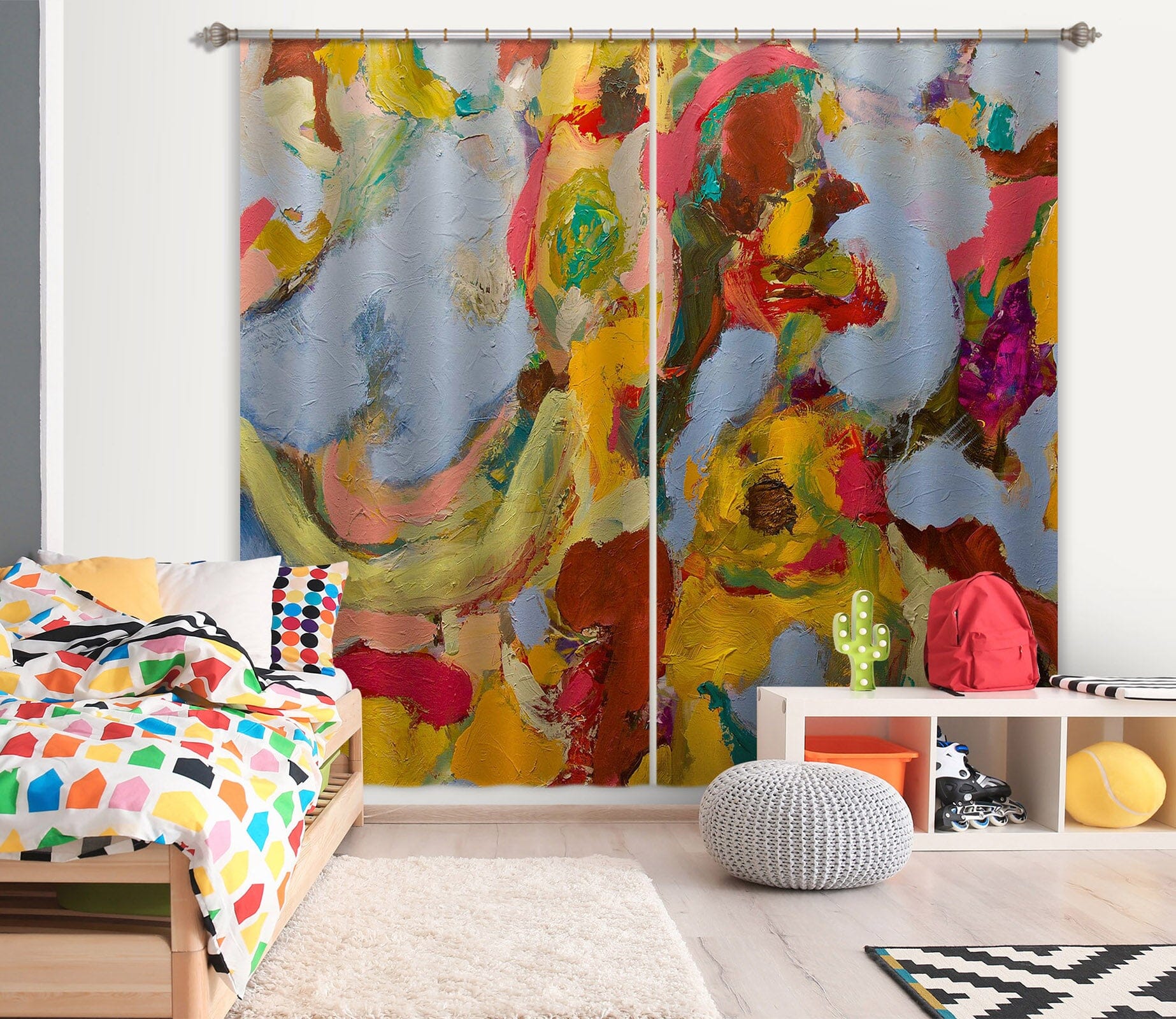 3D Color Graffiti 188 Allan P. Friedlander Curtain Curtains Drapes Curtains AJ Creativity Home 