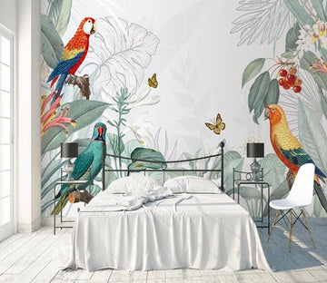 3D Parrot Forest 2598 Wall Murals Wallpaper AJ Wallpaper 2 