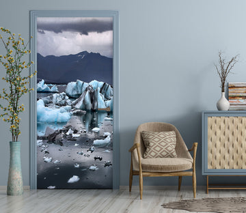 3D Ice Cube 152 Door Mural