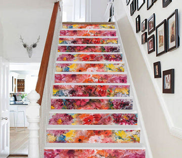 3D Flowers 721 Stair Risers Wallpaper AJ Wallpaper 