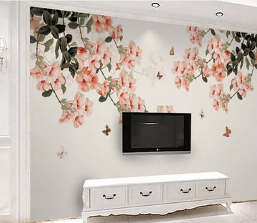 3D Flower Leaves WC815 Wall Murals