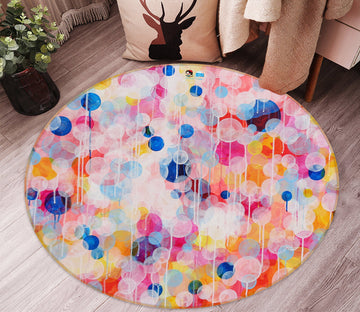 3D Colorful Balloons 1380 Misako Chida Rug Round Non Slip Rug Mat