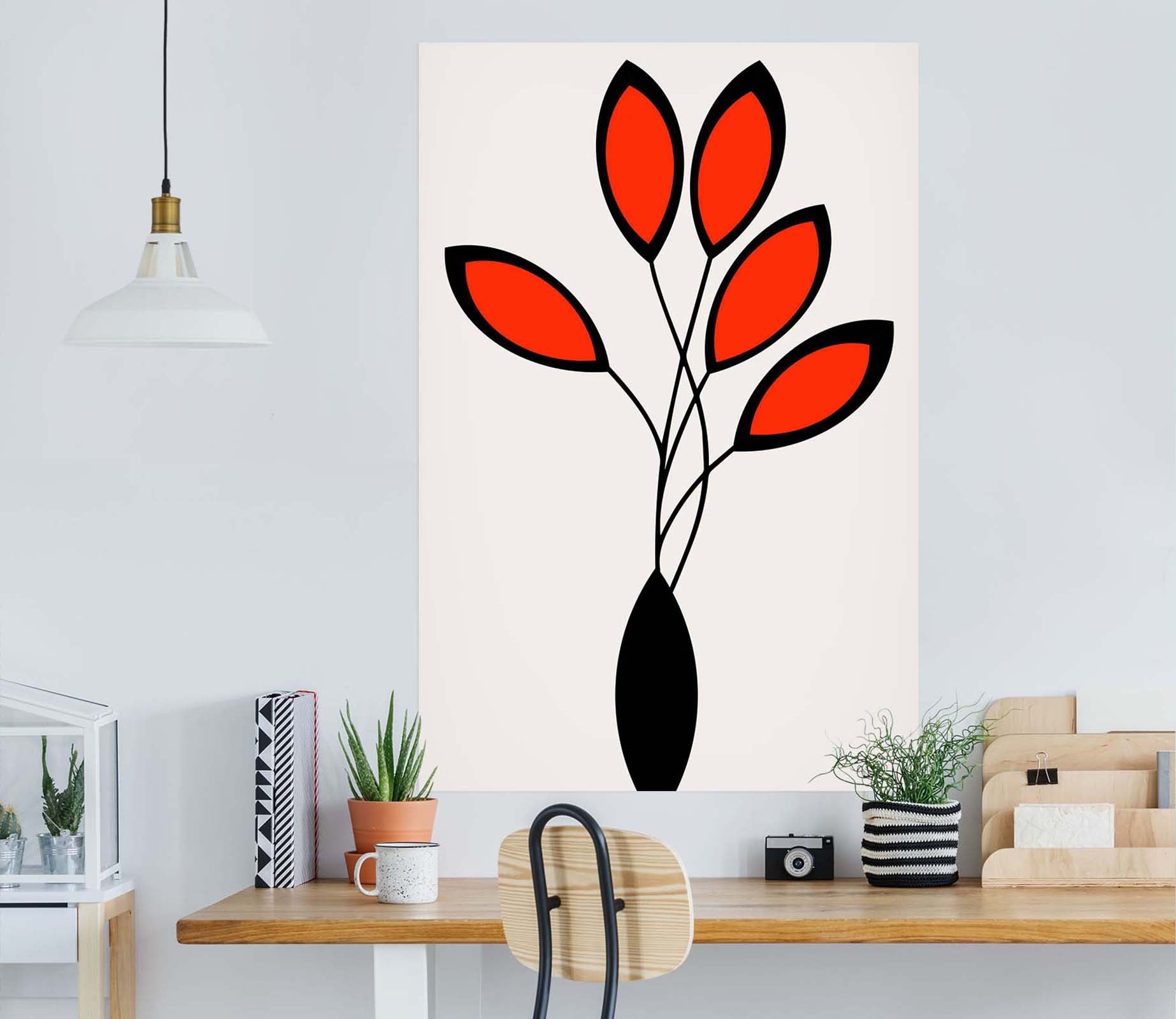 3D Orange Leaves 125 Boris Draschoff Wall Sticker